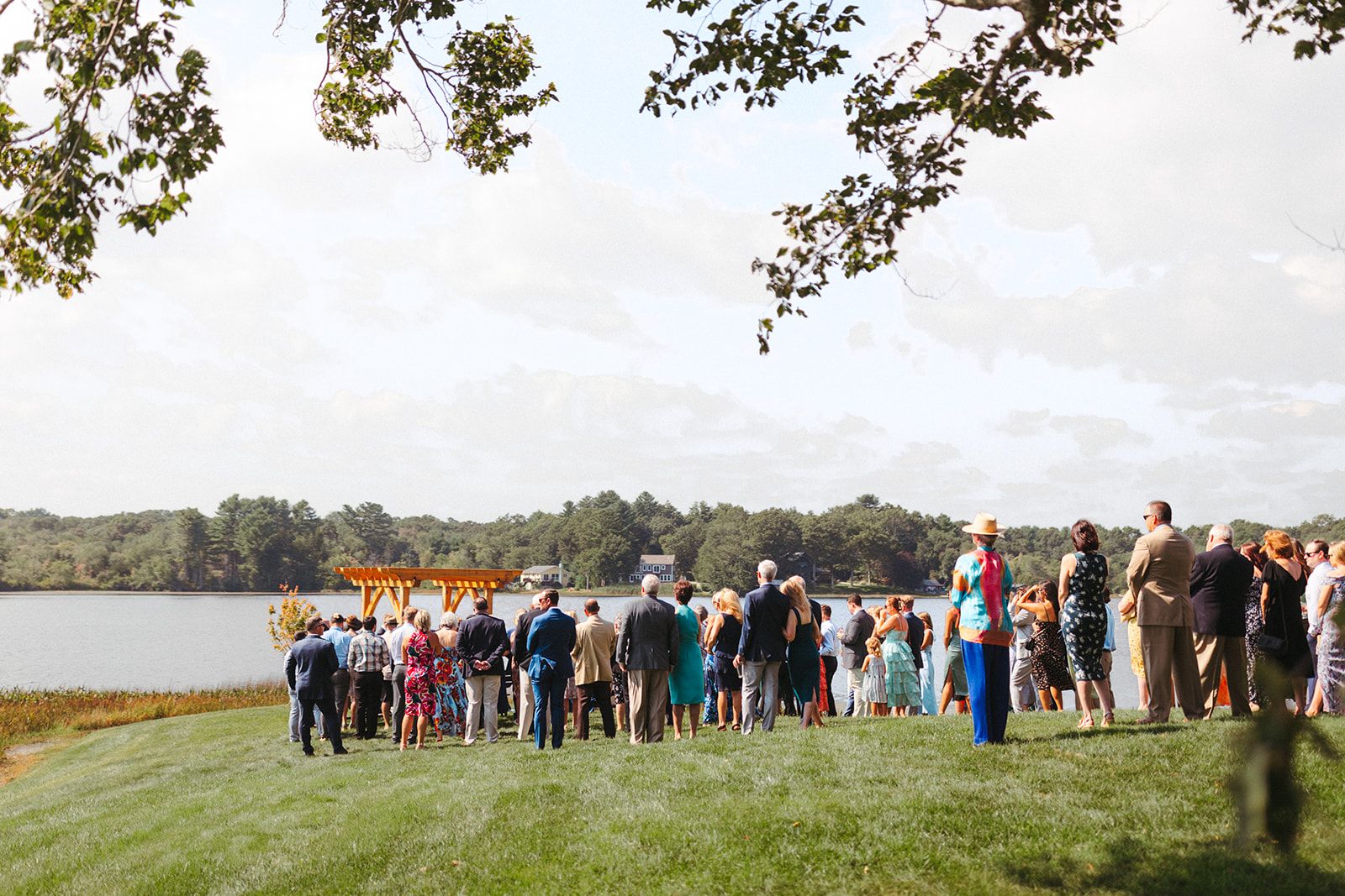 Wedding ceremony lakeside