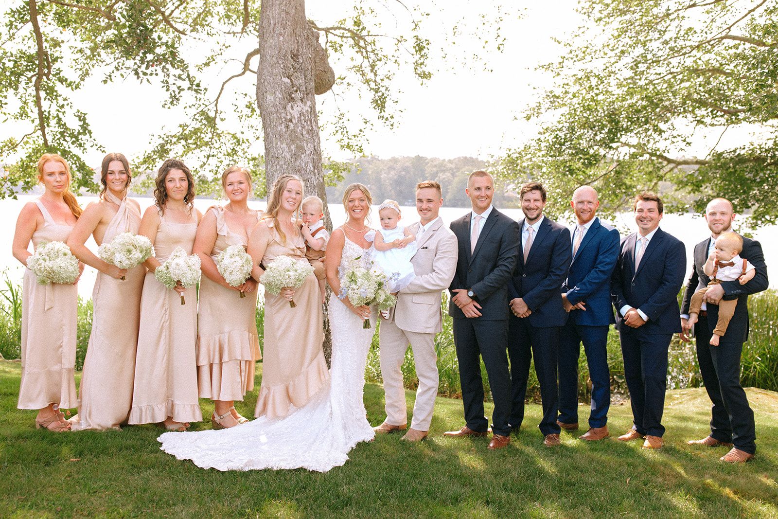 Wedding party, posed.